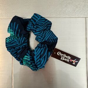 NWT Caribbean Batik Blue and Green Scrunchie